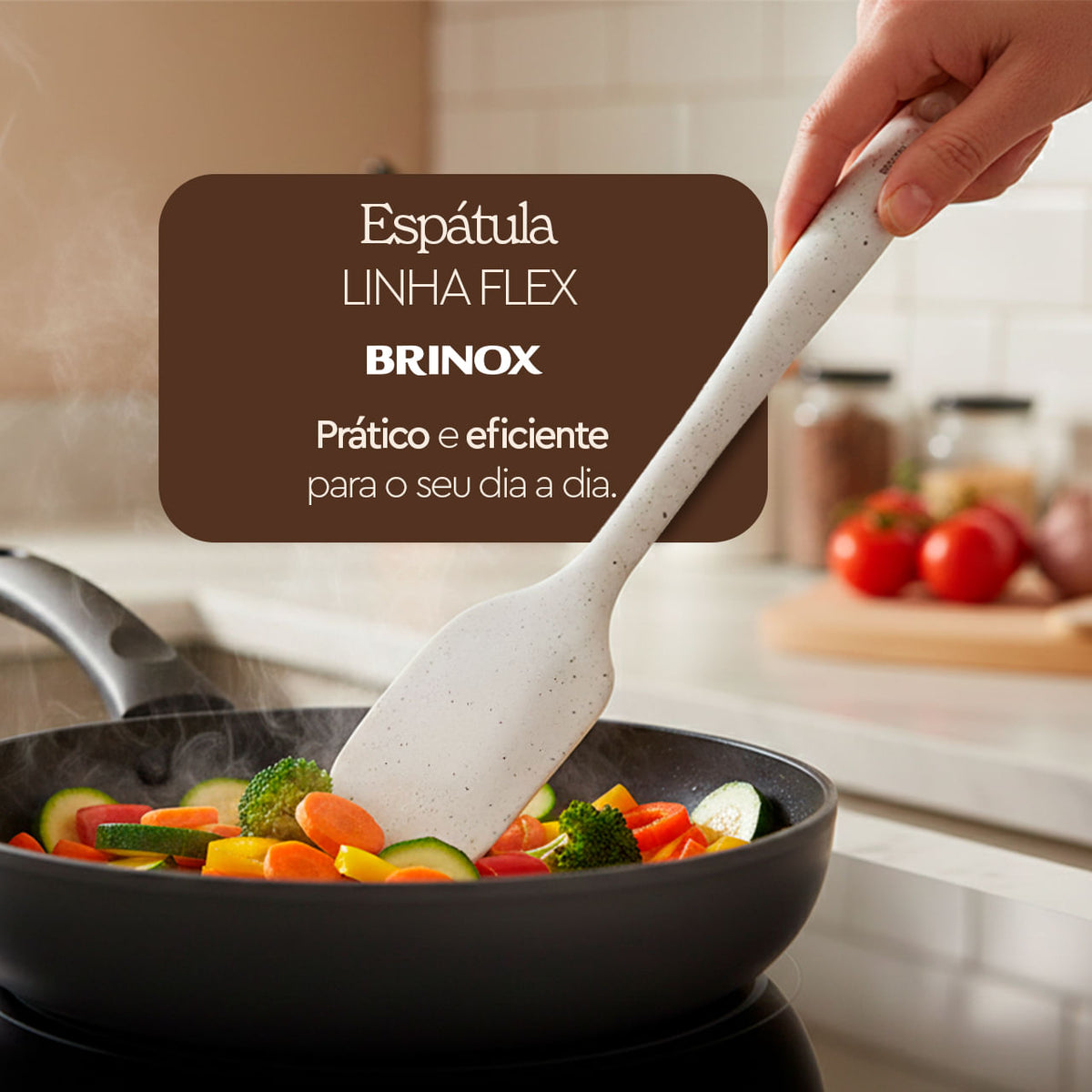 Espátula de Silicone Brinox Flex 28cm Vanilla