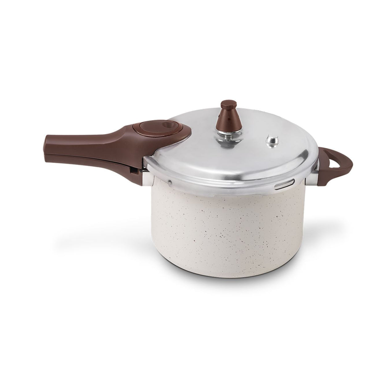 Panela de Pressão Indução Brinox Antiaderente Ceramic Life Pressure 4,2L Vanilla