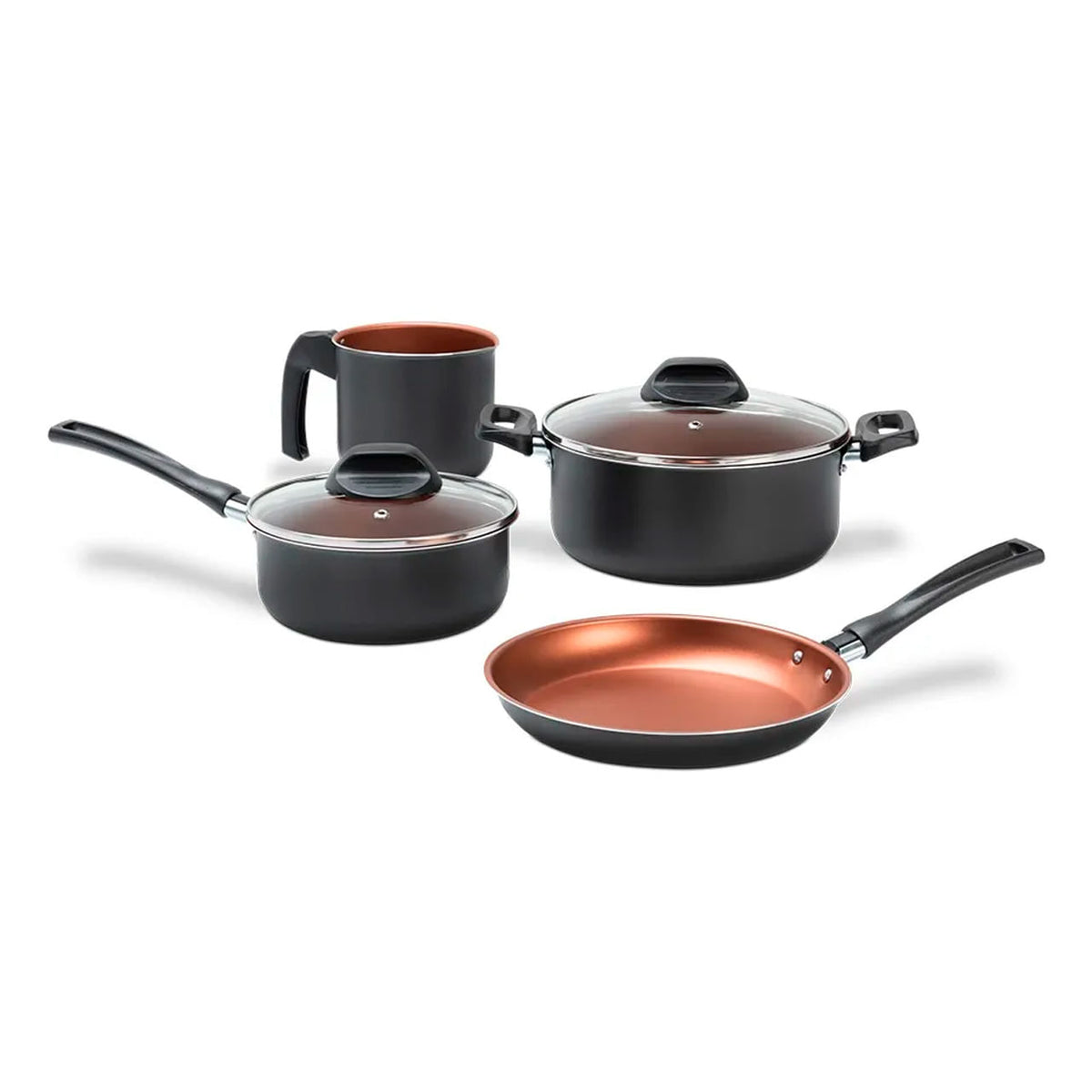 Jogo de Panelas Brinox Topázio Antiaderente Pró-Flon 4 Peças Cinza Range