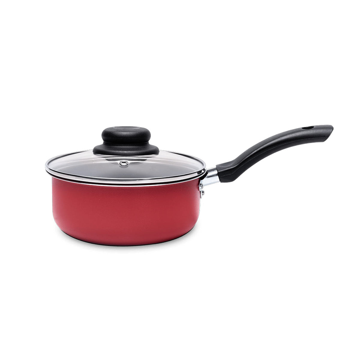 Panela com Tampa Brinox Ruby Antiaderente Pro-flon Ø16cm 1,3 Litros Vermelha