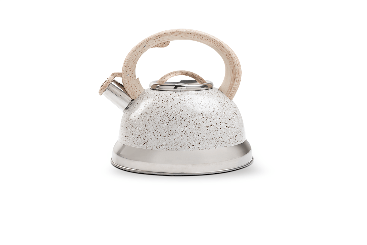 Chaleira de Inox com Indução e Apito Brinox Roma 2,7 Litros Vanilla