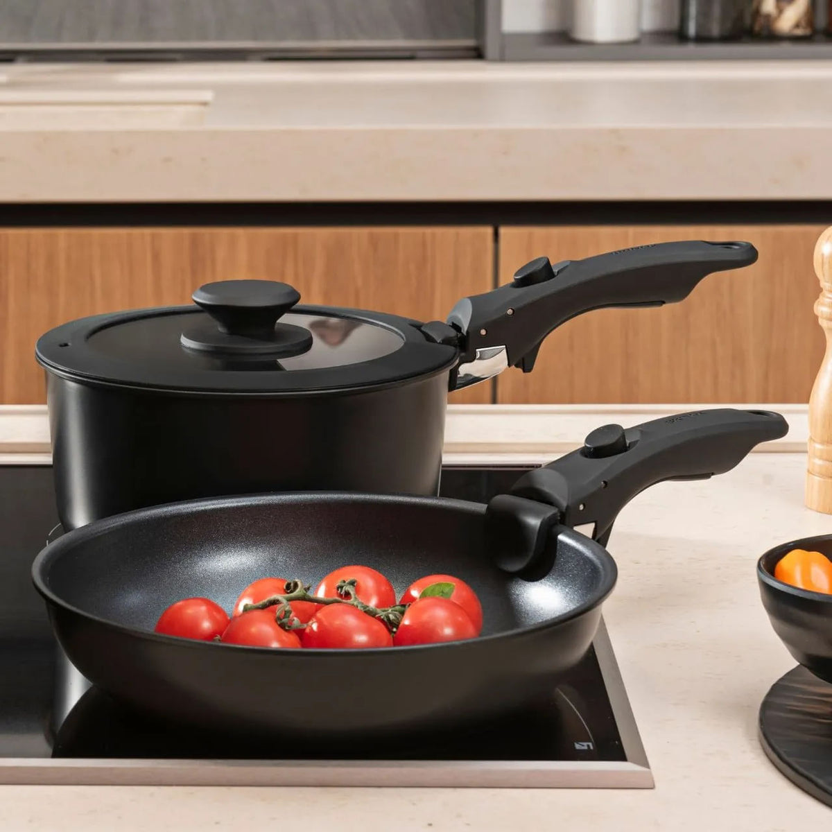 Cabo Removível para Jogo de Panelas Ceramic Life Fit Brinox Cor Preto