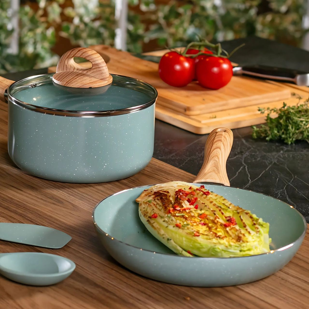 Frigideira de Indução Brinox Botanika Antiaderente Ceramic Life Ø22cm 1,1 Litros Verde