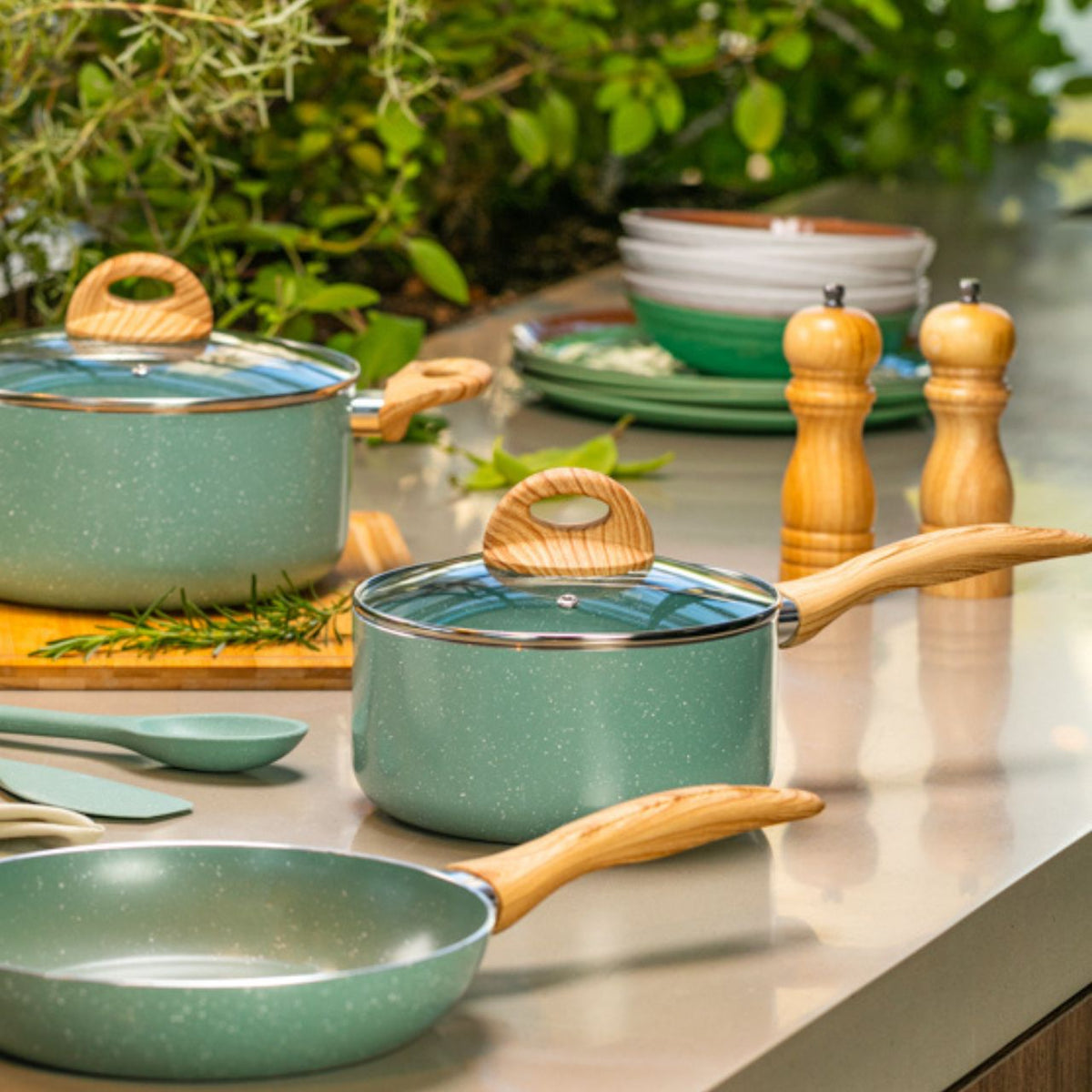 Panela de Indução com Tampa Brinox Botanika Antiderente Ceramic Life Botanika Ø18cm 2 Litros