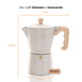 Cafeteira Italiana Brinox Verona 6 Xícaras em Alumínio Vanilla