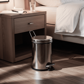 Lixeira com Pedal e Balde Brinox Decorline 3 Litros Ø17 x 27cm Aço Inoxidável