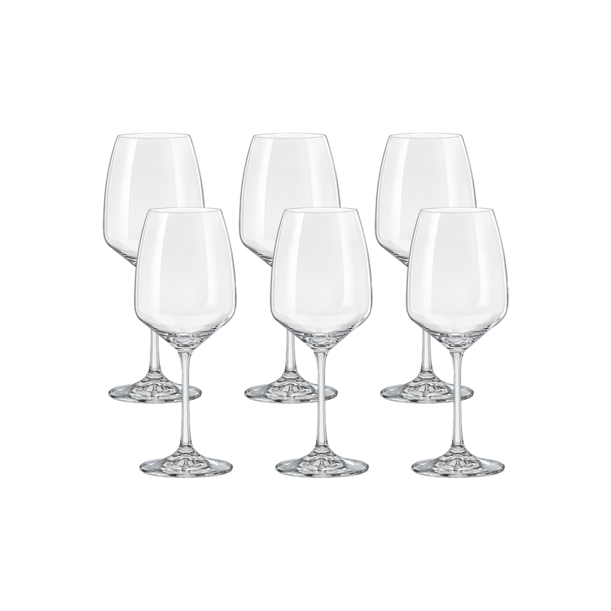 Jogo de 6 Taças para Vinho em Cristal Bohemia 455ml Haus Concept Aroma