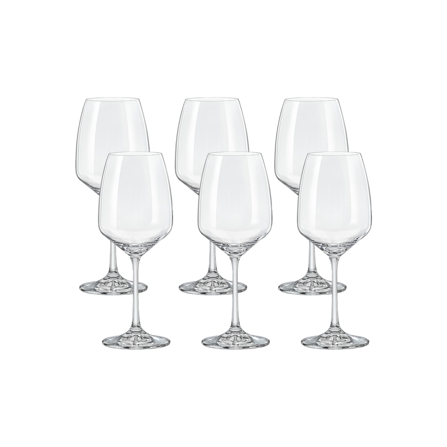 Jogo de 6 Taças para Vinho em Cristal Bohemia 455ml Haus Concept Aroma