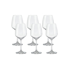 Jogo de 6 Taças para Vinho em Cristal Bohemia 455ml Haus Concept Aroma