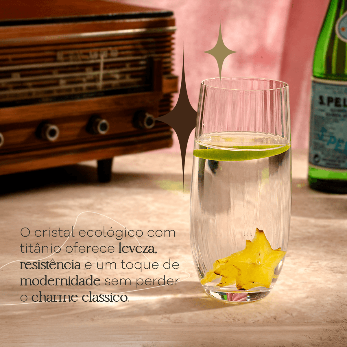 Jogo de 6 Copos para Água em Cristal Bohemia 350ml Haus Concept Dream