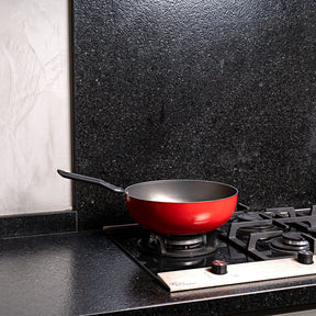 Wok Brinox Garlic Antiaderente Pro-flon Ø28cm 4,1 Litros Vermelha