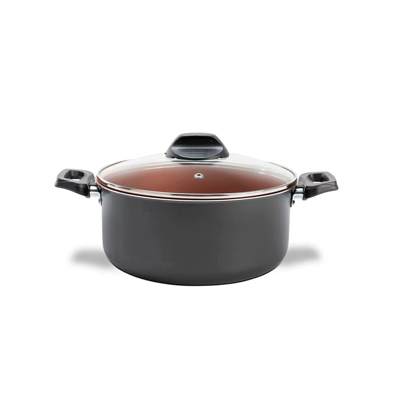 Caçarola com Tampa Brinox Topázio Antiaderente Pro-flon Ø18cm 1,8 Litros Cinza Range