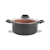 Caçarola com Tampa Brinox Topázio Antiaderente Pro-flon Ø20cm 2,6 Litros Cinza Range