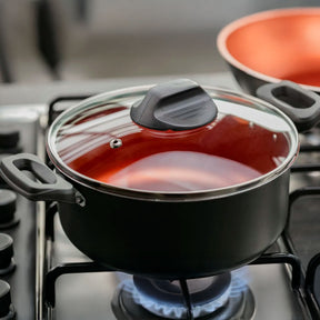 Caçarola com Tampa Brinox Topázio Antiaderente Pro-flon Ø20cm 2,6 Litros Cinza Range