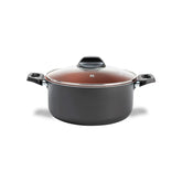 Caçarola com Tampa Brinox Topázio Antiaderente Pro-flon Ø22cm 3,45 Litros Cinza Range