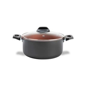 Caçarola com Tampa Brinox Topázio Antiaderente Pro-flon Ø22cm 3,45 Litros Cinza Range