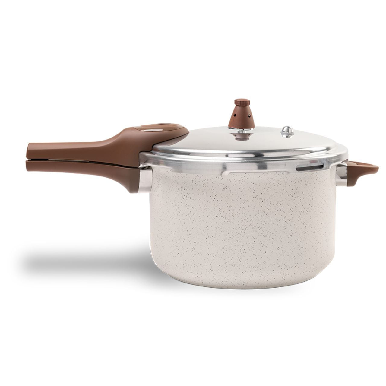 Panela de Pressão Indução Brinox Antiaderente Ceramic Life Pressure 6,8 Litros Ø24cm Vanilla