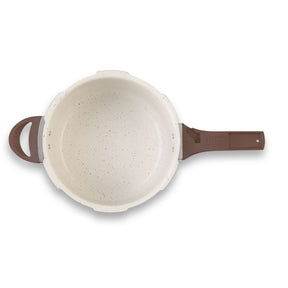 Panela de Pressão Indução Brinox Antiaderente Ceramic Life Pressure 6,8 Litros Ø24cm Vanilla