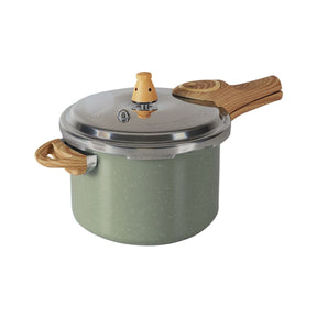 Panela de Pressão Indução Brinox Pressure Antiaderente Ceramic Life 4,2 Litros Botanika Verde