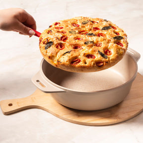 Jogo de Panelas Empilhável Brinox Loft 7 Peças Antiaderente Ceramic Life, Cabo Removível e Fundo de Indução - Areia