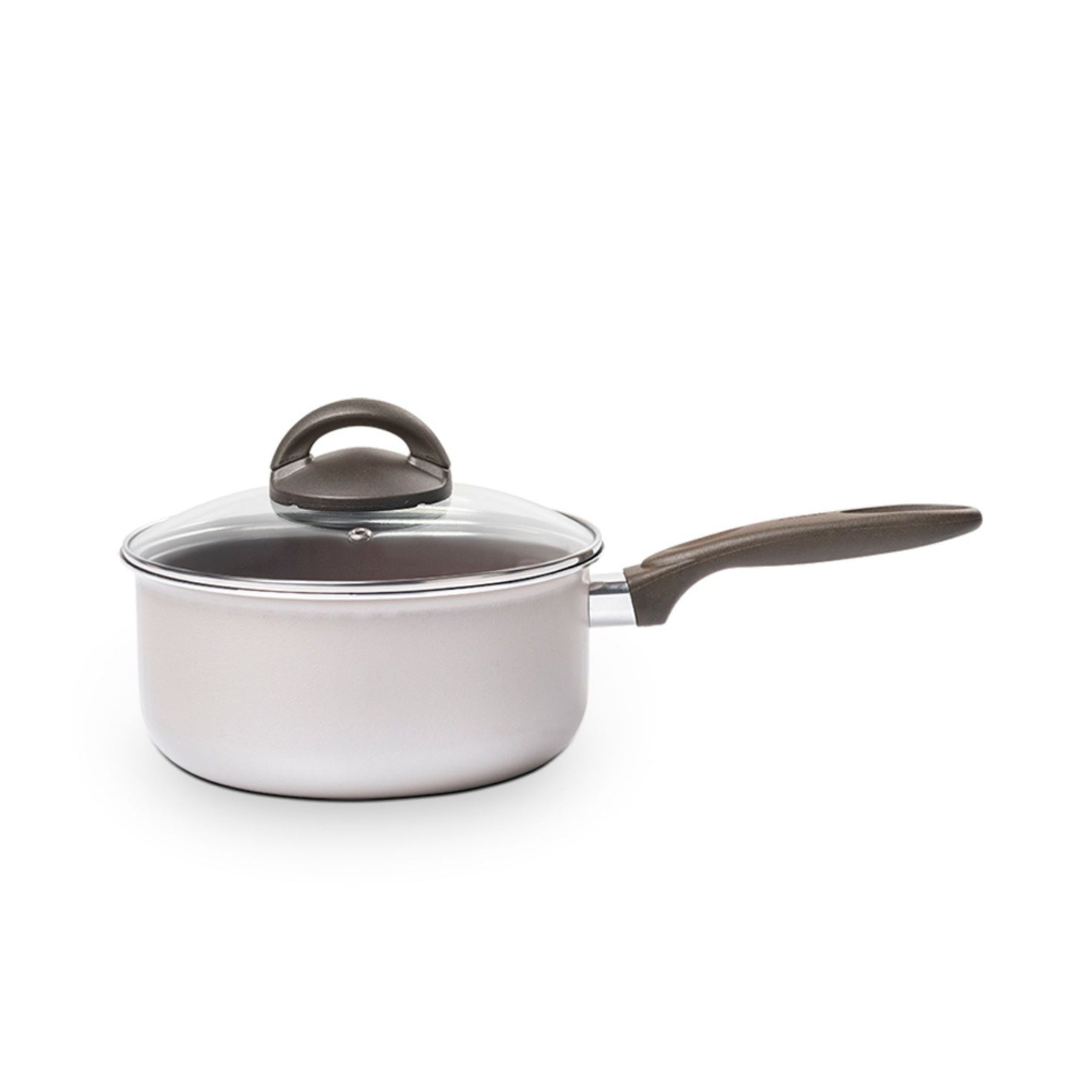 Jogo de Panelas Brinox Antiaderente Ceramic Life 10 Peças Nevada Champanhe