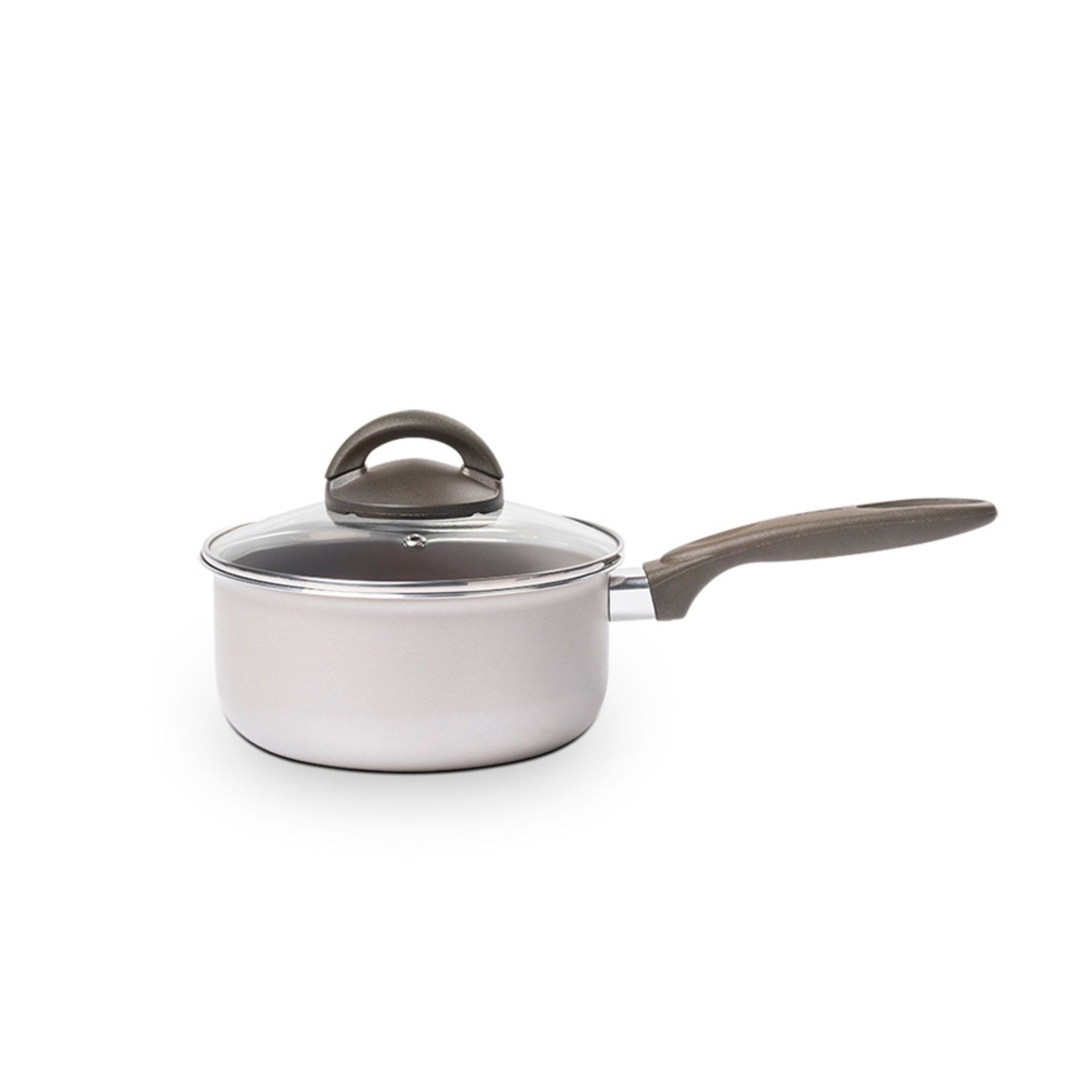 Jogo de Panelas Brinox Antiaderente Ceramic Life 10 Peças Nevada Champanhe