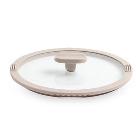 Jogo de Panelas Empilhável Brinox Loft 7 Peças Antiaderente Ceramic Life, Cabo Removível e Fundo de Indução - Areia