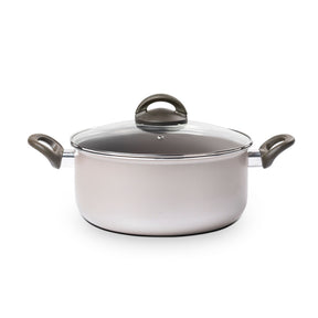 Jogo de Panelas Brinox Antiaderente Ceramic Life 10 Peças Nevada Champanhe