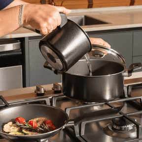 Jogo de Panelas Brinox Ebony Antiaderente Pro-Flon 7 Peças Preto