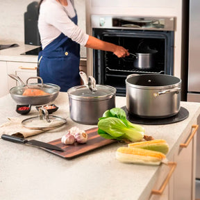 Jogo de Panelas Brinox Antiaderente Ceramic Life 4 Peças Unique com Indução Cinza