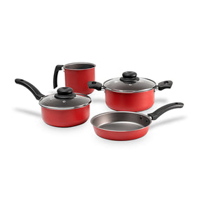 Jogo de Panelas Brinox Antiaderente Pro-Flon 4 Peças Ruby Vermelho