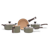 Jogo de Panelas Brinox Antiaderente Pro-Flon 5 Peças Green Verde
