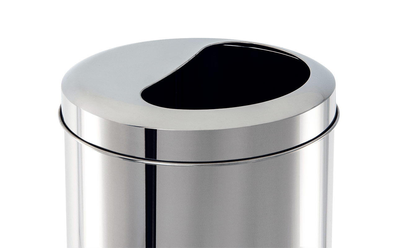 Lixeira 1/2 Lua Brinox Decorline 12 Litros Ø20 x 44cm Aço Inoxidável
