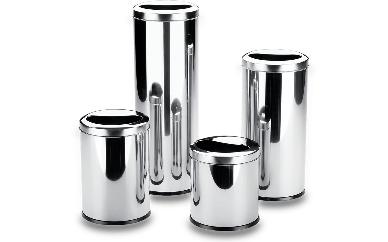 Lixeira 1/2 Lua Brinox Decorline 8 Litros Ø 20 x 30 cm Aço Inoxidável