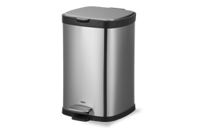 Lixeira com Pedal e Balde Brinox Frame 12 Litros Aço Inox Escovado