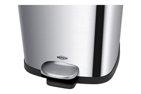 Lixeira com Pedal e Balde Brinox Frame 6 Litros Aço Inox Escovado
