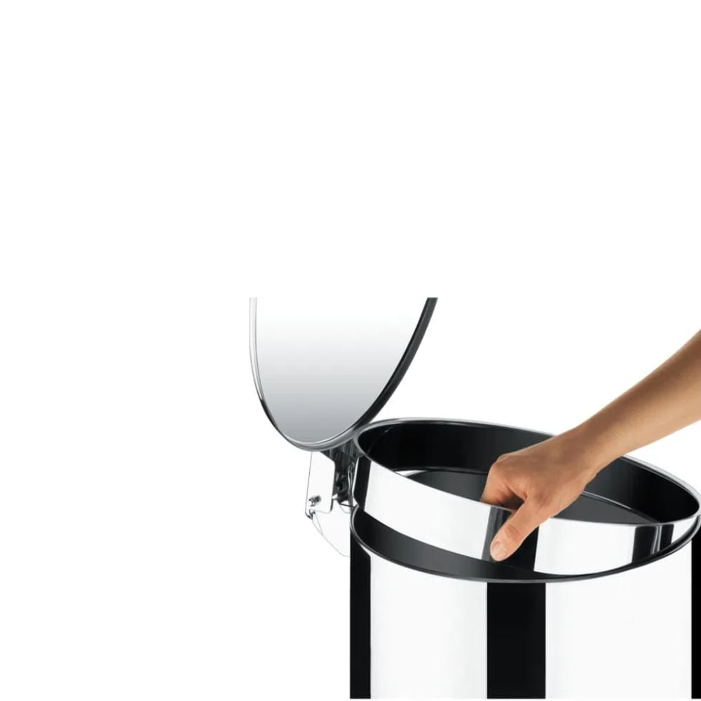 Lixeira com Pedal Brinox Decorline 50 Litros Ø37 x 60,5cm Aço Inoxidável