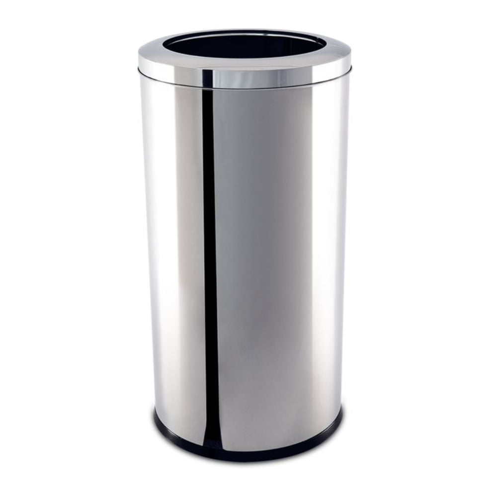 Lixeira com Aro Brinox Decorline 40,5 Litros Ø 30 x 60cm Aço Inoxidável