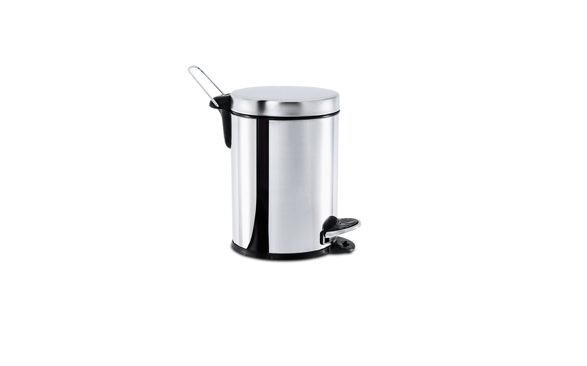 Lixeira com Pedal e Balde Brinox Decorline 3 Litros Ø17 x 27cm Aço Inoxidável