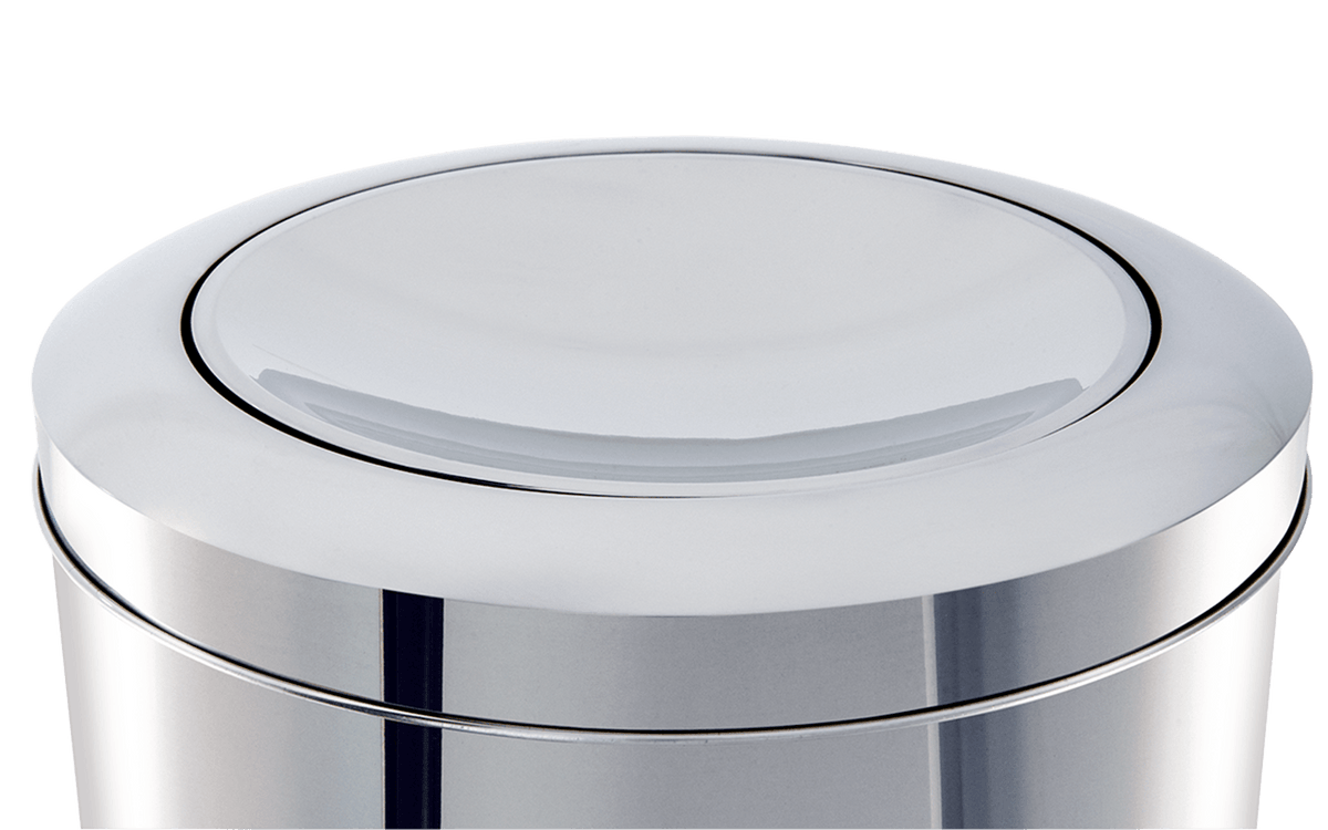 Lixeira com Tampa Basculante Brinox Decorline 7,8 Litros 18,5 x 29cm Aço Inoxidável
