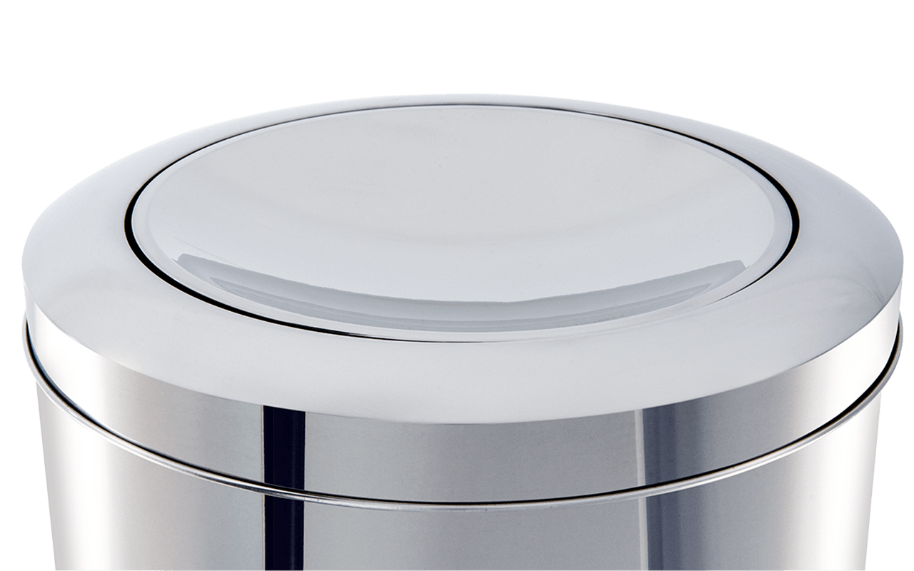 Lixeira com Tampa Basculante Brinox Decorline 7,8 Litros 18,5 x 29cm Aço Inoxidável