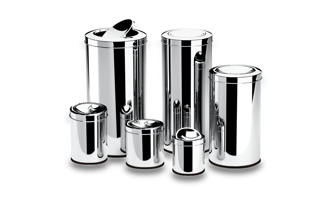 Lixeira com Tampa Basculante Brinox Decorline 7,8 Litros 18,5 x 29cm Aço Inoxidável