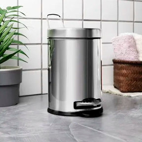 Lixeira com Pedal e Balde Brinox Decorline Ø 25cm 12 Litros Aço Inoxidável