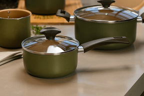 Jogo de Panelas Brinox Antiaderente Pro-Flon 5 Peças Green Verde