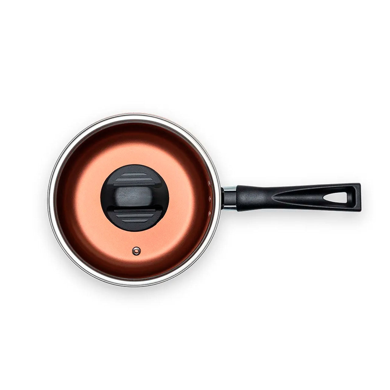 Panela com Tampa Brinox Topázio Antiaderente Pró-flon Ø18cm 1,8 Litros Cinza Range