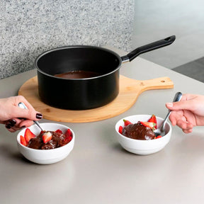 Panela com Tampa Brinox Ebony Antiaderente Pro-flon Ø16cm 1,2 Litros Preta