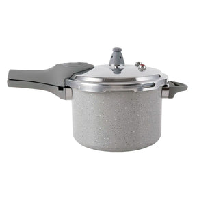 Panela de Pressão Indução Brinox Antiaderente Ceramic Life 4,2 L Marble Blend Cinza Claro