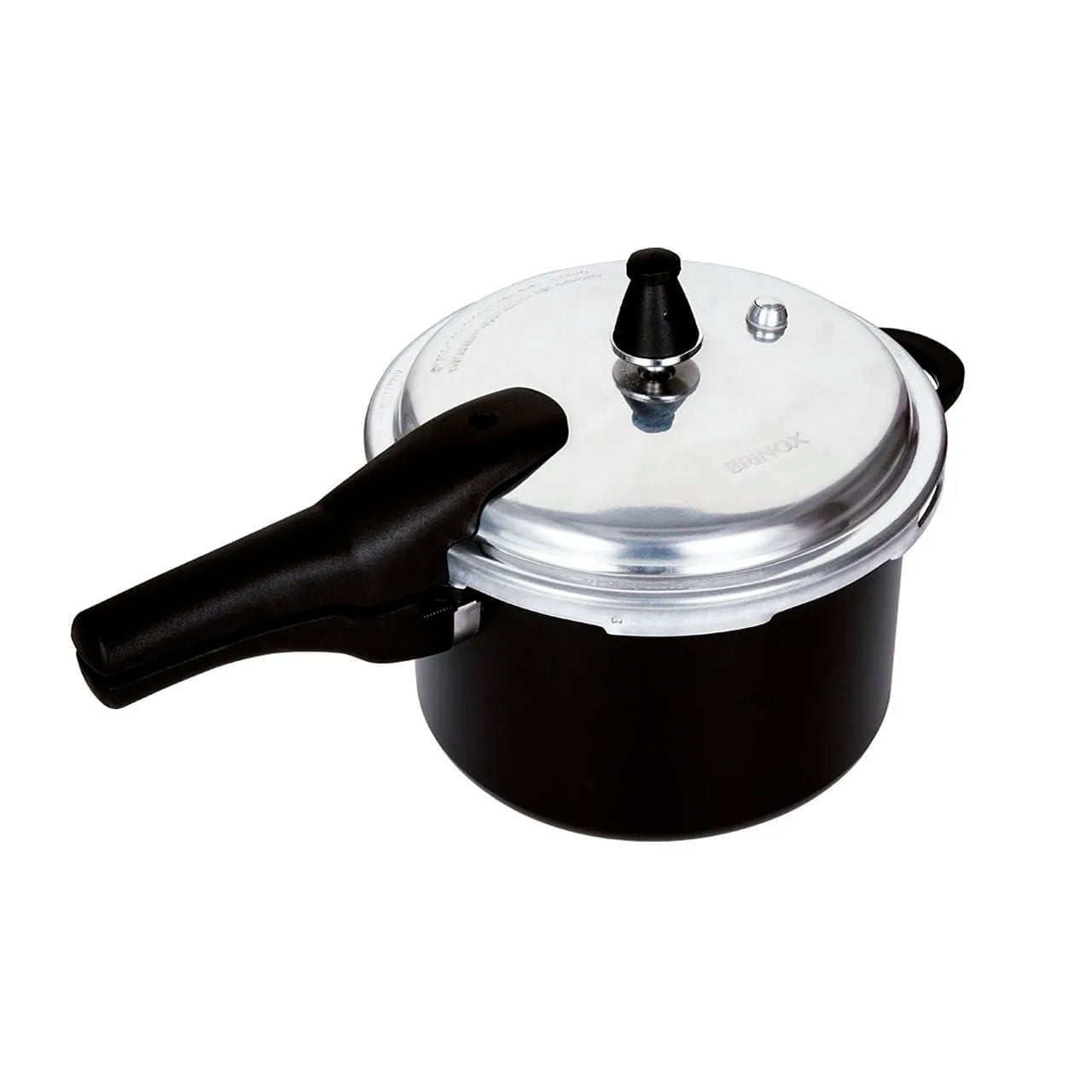 Panela de Pressão Indução Brinox Super Antiaderente Ceramic Life 5,4 Litros 22cm Preta