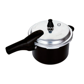 Panela de Pressão Indução Brinox Super Antiaderente Ceramic Life 5,4 Litros 22cm Preta