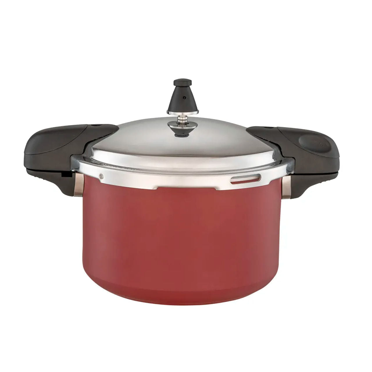 Panela de Pressão Indução Brinox Pressure Antiaderente Ceramic Life 5,4 Litros Borgonha